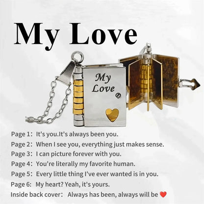 To Granddaughter Openable Book Necklace My Little Angel Star Daughter Champion Son My Pride Boy Grandson Necklace Jewelry Gift